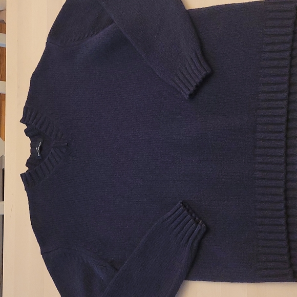 EUC Wool and Cotton Navy Ermenegildo Zenga Sweater - Picture 12 of 12